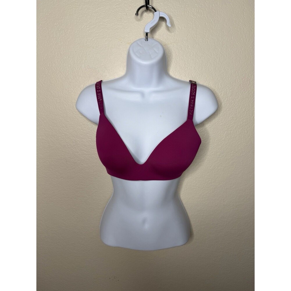 Victoria's Secret Wireless T-shirt Bra NEW NWT Magenta 34C Molded cups